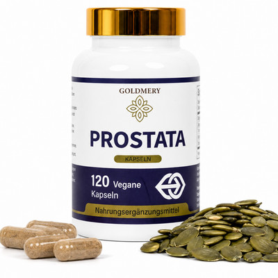 Prostata Kapseln Hochdosiert   120 Vegane mit Kürbiskern Extrakt,Saw Palmetto