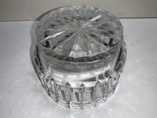 Signed Hand Cut Vtg Dresden Germany Lead Crystal Glass Bowl - Picture 3 of 4