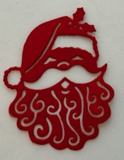 Christmas Die Cuts  Jolly Santa Face  Set of 15  Red Cardstock  Santa Claus