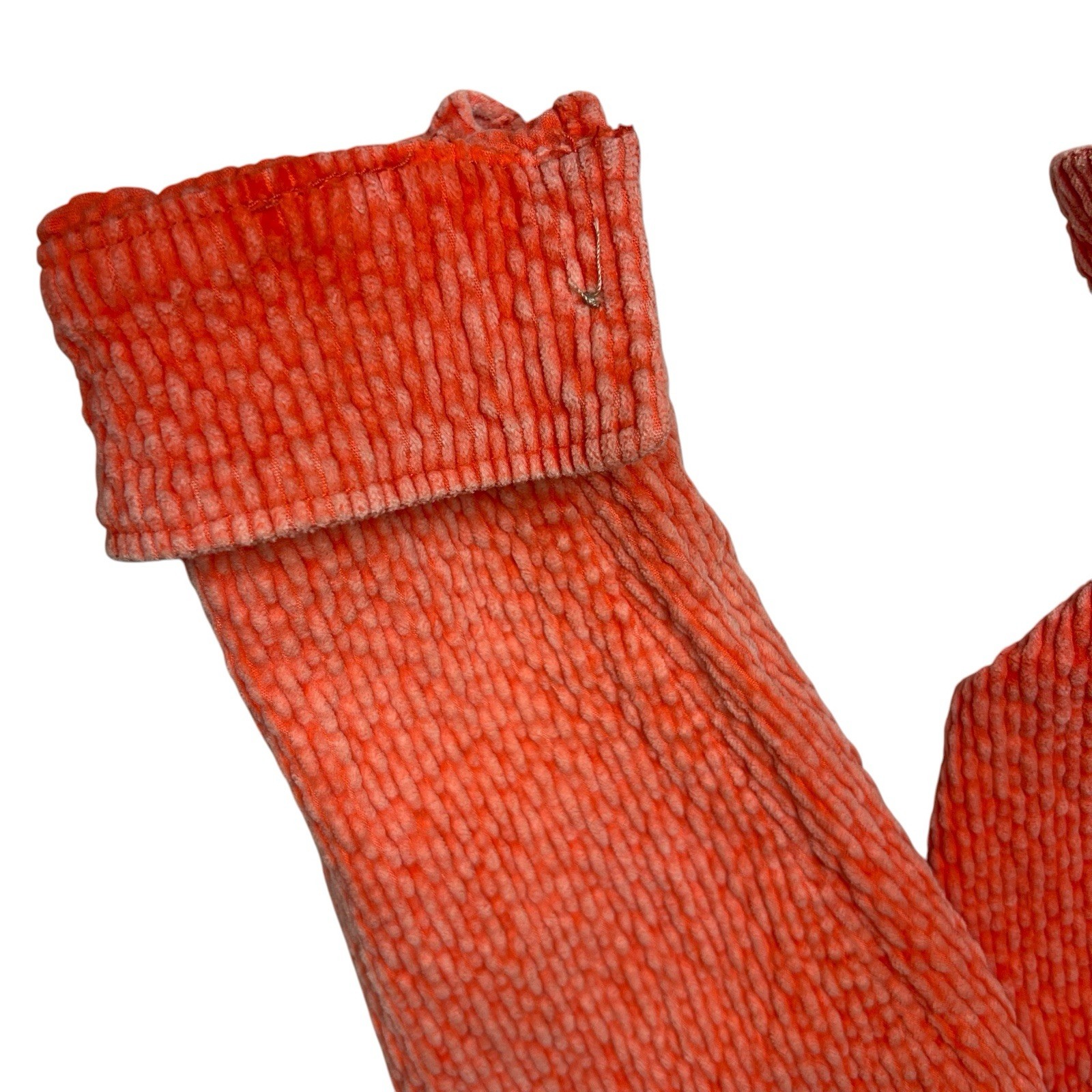 BDG Urban Outfitters Womens XS Neon Coral Corduroy Jacket Shirt Layering Grandma