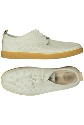 Ecco Halbschuh Damen Slipper feste Schuhe Gr. 39 Leder Cremeweiß #yoe3egy