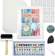 Gel Printing Plate kit - Gel Plate Printing for Mixed Media Art, 8" X 10" Gel Pl