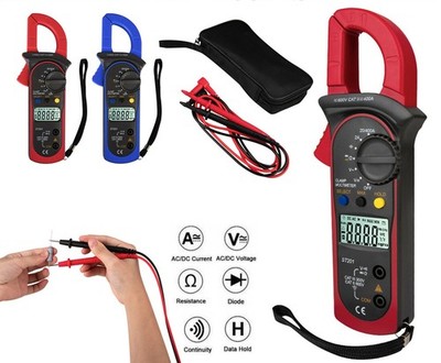Digital Multimeter Tester AC DC Volt Ohm Amp Clamp Meter Auto Range LCD Handheld