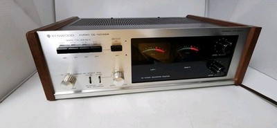 Vintage Kenwood KF-8011 Audio De-Noiser Stereo VU Meters Wood Tested 