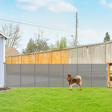 Reinforced 42" Tall Retractable Dog Gate, 155" Extra Long Retractable Baby Gate