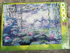 Claude Monet Waterlilies 1000 Piece Jigsaw Puzzle Fine Art Eurographics Sealed