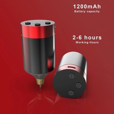 Wireless Tattoo Machine RCA Power Battery Pack With Control Switch Wire 1200mAh