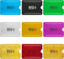 9 Pcs RFID Blocking Sleeves Credit Card Protector RFID Card Holder Identity Card