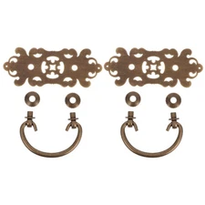 2 Pcs Gold Cabinet Knobs Brass Drawer Barn Door Hardware Handle Front