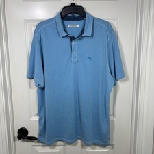 Tommy Bahama Paradiso Cove Short Sleeve Polo Men s XL Myka Blue