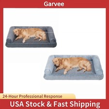 Large Sized Dog Bolster Sofa Bed with Removable Soft Cover, Orthopedic Large Dog