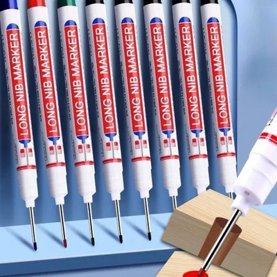 4PCS 0.79 in Long Nib Permanent Markers for Woodworking Metal Drilling Art