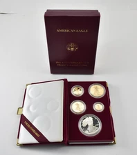1995-W American Gold Eagle Silver Eagle 10th Anniversary Proof Set W/ OGP *0395