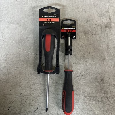 NEW GearWrench Torx Screwdriver 2pk T-15 PN: 80025 & T-15x4  PN: 80025