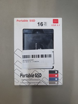 Portable SSD 64tb Hard Drive Type-C USB 3.2 Open Box 