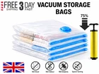 STRONG VACUUM STORAGE SPACE SAVING BAGS VAC BAG SPACE SAVER VACCUM VACUM BAG UK