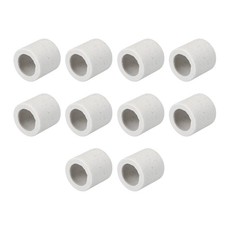 10pcs 10mm Dia Ceramic Insulation Tube Single Bore Porcelain Insulator Pipe