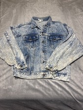Georges Marciano Guess Size S Acid Wash Button Front Denim Jacket Made in USA