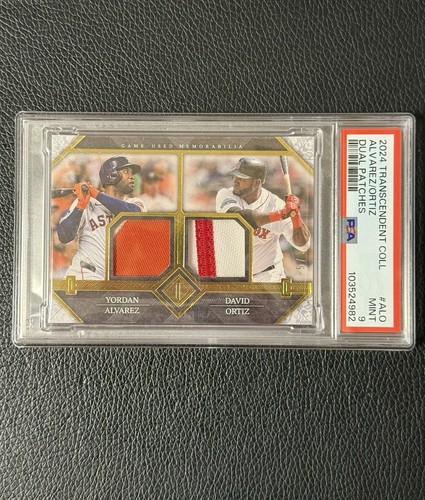 2024 Transcendent Yordan Alvarez David Ortiz dual game-worn patch 5/5 PSA 9