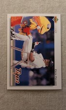 1992 Upper Deck - Cecil Fielder #255 Sitting with the San Diego Chicken