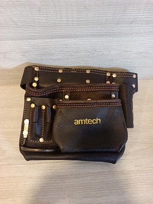 Amtech Heavy Duty Multi-Pocket Werkzeug & Nageltasche, ölgegerbtes Leder mit 6...