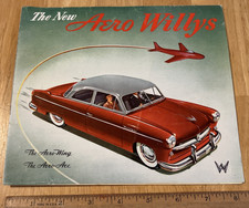 1952 Willys Aero Sales Brochurepamphlet-automobile-car-fold Out Advertisement