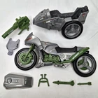 GI Joe 1985 Silver Mirage Motorcycle Bike Side Car Vintage Incomplete Parts Lot