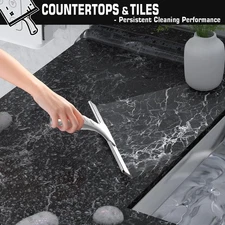 All-purpose Stainless Steel Shower Squeegee for Glass Doors with 2 Adhesive Hook