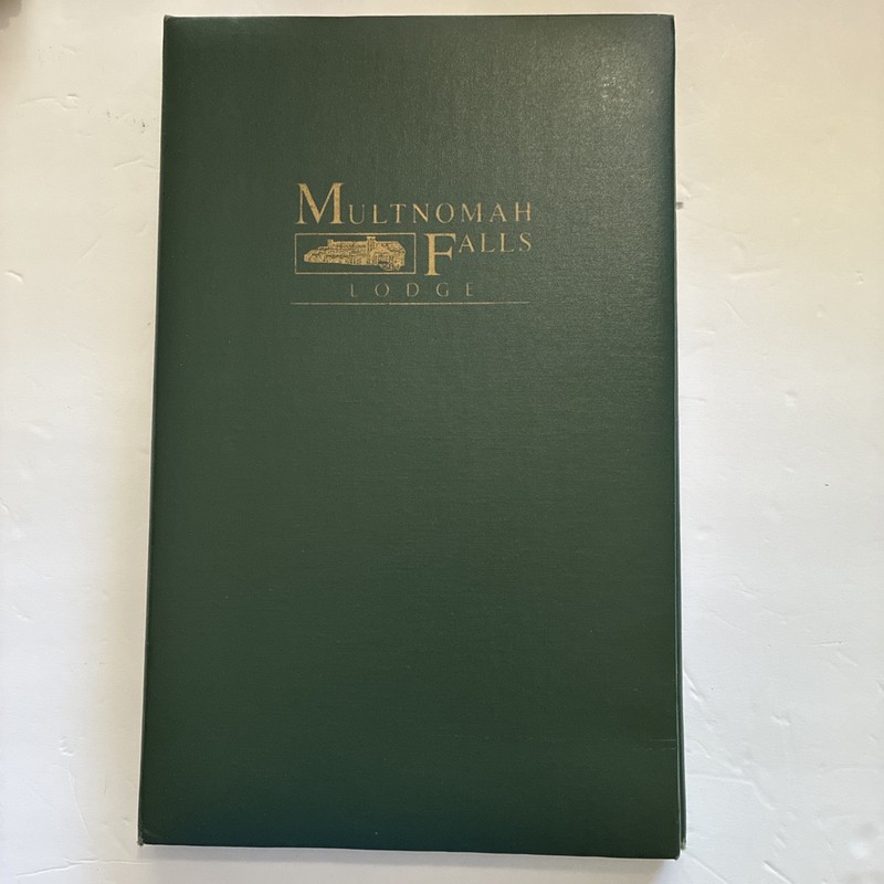 Multnomah  Falls Lodge Dinner Menu With Wine Selections Unknown Year