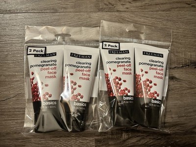Lot Of 4 - Freeman Clearing Pomegranate Peel-off Face Mask Basics 1.5 Fl oz Each