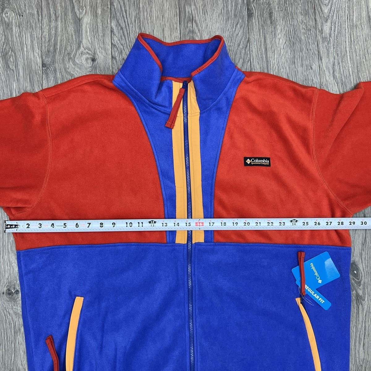 Columbia Fleece Jacket Size 2XL Mens Red Purple Backbowl II Full