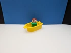 Vintage Fisher Price Little People Whoops Dad Driving Rare Marina Boat