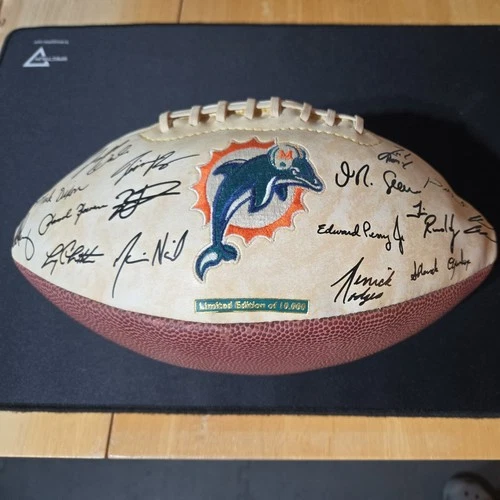 Miami Dolphins Facsimile Signed Football Limited Edition 1/10k AFC East Champs