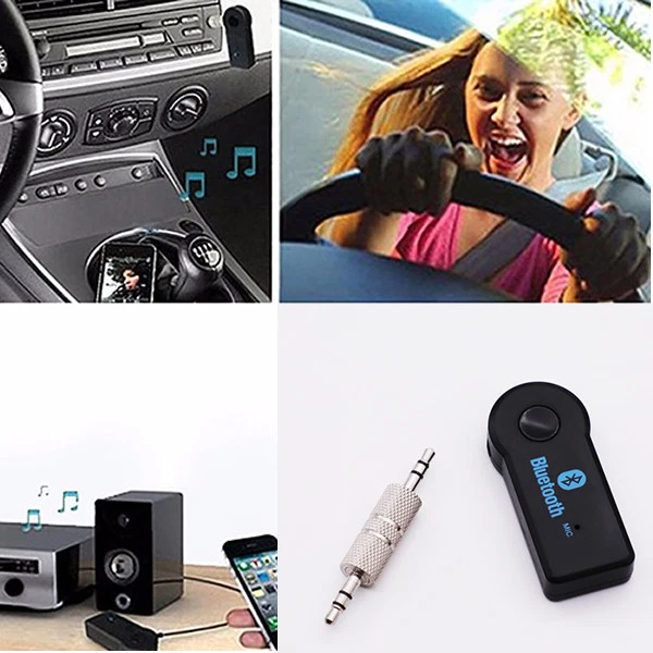 RICEVITORE ADATTATORE VIVAVOCE BLUETOOTH V3.0 AUTO AUX STEREO AUDIO SMARTPHONE - Immagine 3 di 4