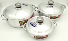 3Pcs Aluminium Cooking Pot  Caldero Dutch Pot / Casserole - Carribean -Jamaican