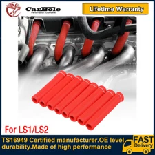 8X  Spark Plug Wire Boots Protector Sleeve Heat Shield Cover For LS1/LS2 1800°F