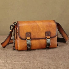 Genuine Leather Purses for Men Messenger Bag Vintage Shoulder Bag Crossbody Bag