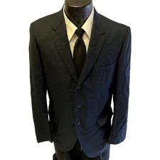 Vtg 50's Golden Emblem Men's Blue Sport Coat 3 Btn Jacket ROCKABILLY Wool Blazer