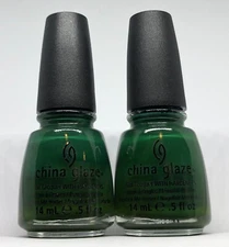 China Glaze Nail Polish Holly-day 1004 Deep Rich Forest Green Creme Lacquer