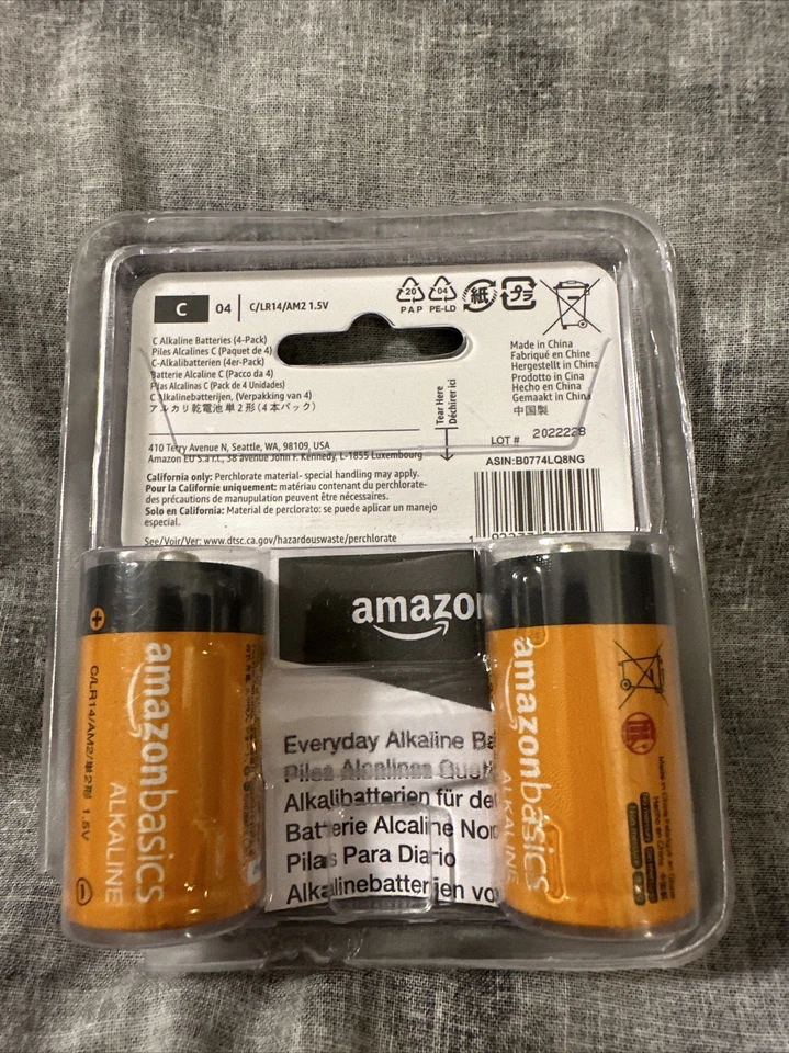 AmazonBasics C Cell All-Purpose Alkaline Batteries - 4 Pack 08/27 - Image 2 of 3