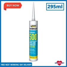 EVERBUILD  EVERFLEX PREMIUM+ 500 BATH & SANITARY SILICONE CLEAR 500 - 295ml