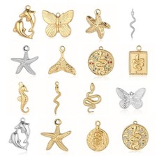 1 PC Plated 18k Gold Charms Pendant For DIY Jewelry Making