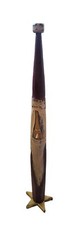 Tapered Carved Wood Folk Art Santa Claus Christmas Decor 12.5" Tall Signed