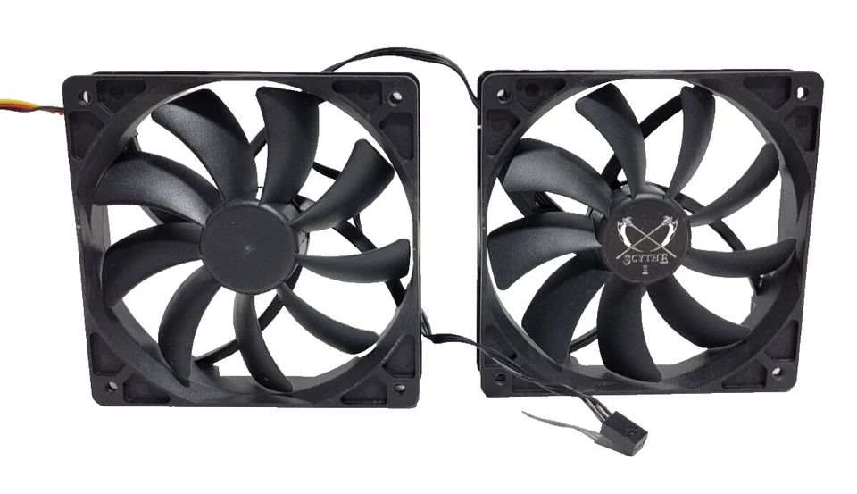Scythe 120mm 3 pin Computer case fans PC Gaming DC 12V SY1225SL12SL (LOT X10). - Image 3 of 4
