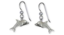 Dolphin Jewelry Sterling Silver Handmade Dolphin Earrings  DPH1N-FW