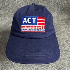ACT America Coming Together Hat Blue Snapback Vintage Made in USA Soros