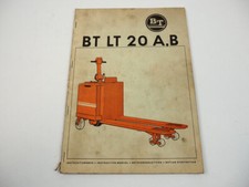 BT LT20 A B Forklift Pallet Truck Owners Manual Parts List