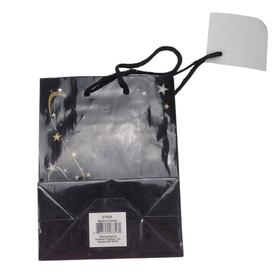 礼品袋 - 小号,纸 - 星形主题,4 1/4 英寸高 x 5 1/2 英寸 x 2 1/4 — 第 2/3 张图片