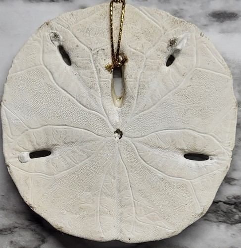 Sand Dollar Christmas Ornament. Harrisville, Michigan. Sparkle and Shimmer. - Picture 3 of 4