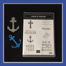 Stampin' Up! HOPE & PRAYER Stamp Set, Simon Says Stamp ANCHOR DIE #250